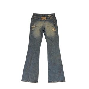 D&G Women's Flare Jeans in Distressed Blue